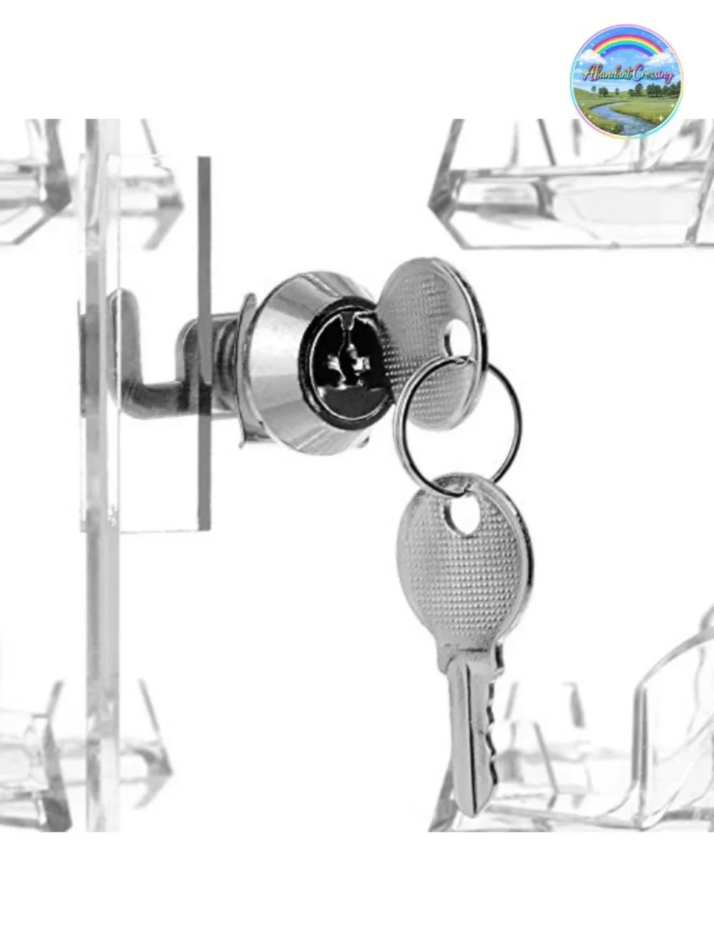 Lockable Rotating Acrylic Sunglasses Display Case for 24 Frames with Key Lock
